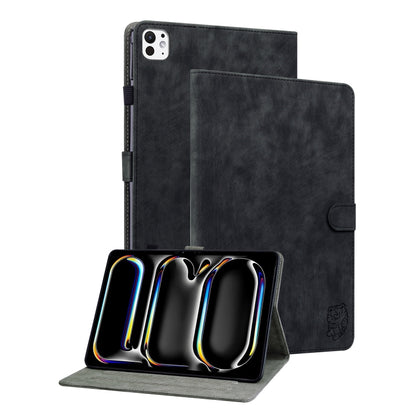 Embossed Tiger Pattern Leather Tablet Case, For iPad Air 13 2026 / 2025 / 2024, For iPad Air 11 2026 / 2025 / 2024, For iPad Pro 11 2025 / 2024