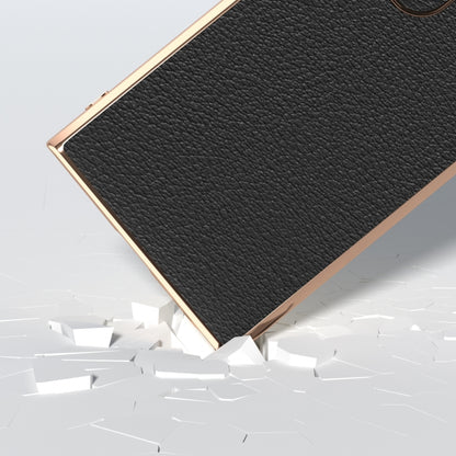 Nano Plating Genuine Leather Wave Series Phone Case, For Samsung Galaxy S24 Ultra 5G, For Samsung Galaxy S24+ 5G, For Samsung Galaxy S24 5G