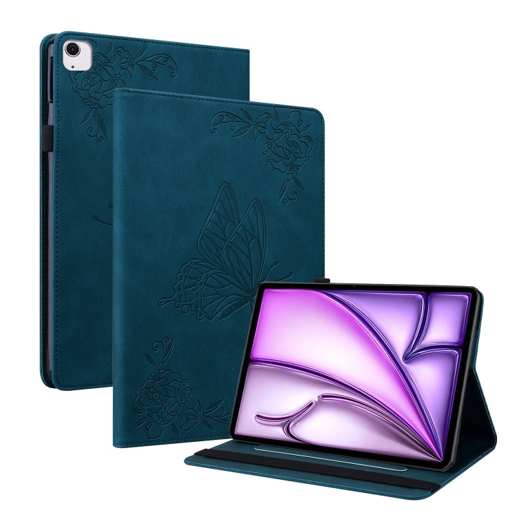 Butterfly Flower Embossed Leather Tablet Case