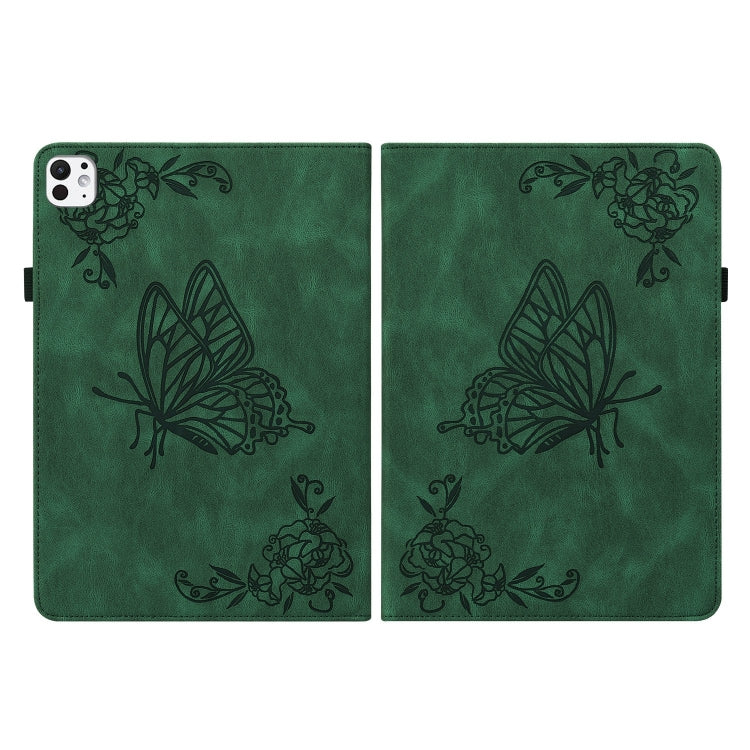 Butterfly Flower Embossed Leather Tablet Case