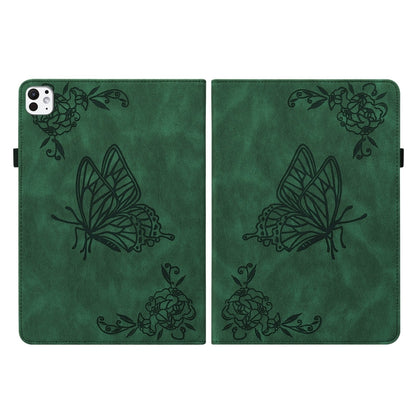 Butterfly Flower Embossed Leather Tablet Case