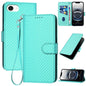 YX0070 Carbon Fiber Buckle Leather Phone Case with Lanyard, For iPhone Air, iPhone 16e, For iPhone 16 Pro Max