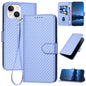 YX0070 Carbon Fiber Buckle Leather Phone Case with Lanyard, For iPhone 13 mini, For iPhone 12 / 12 Pro, For iPhone 12 Pro Max