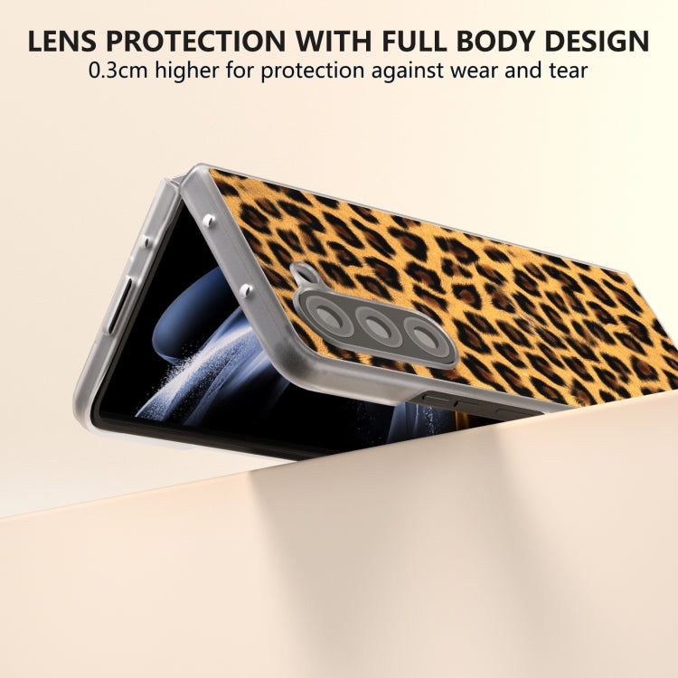 Frosted Transparent Edge Leopard Print Phone Case