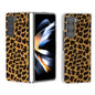 Frosted Transparent Edge Leopard Print Phone Case, For Samsung Galaxy Z Fold6 5G, For Samsung Galaxy Z Fold5