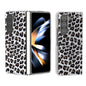 Frosted Transparent Edge Leopard Print Phone Case, For Samsung Galaxy Z Fold6 5G, For Samsung Galaxy Z Fold5