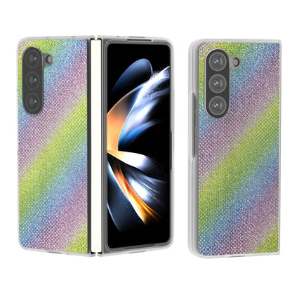 Frosted Transparent Edge Diamond Phone Case, For Samsung Galaxy Z Fold6 5G, For Samsung Galaxy Z Fold5