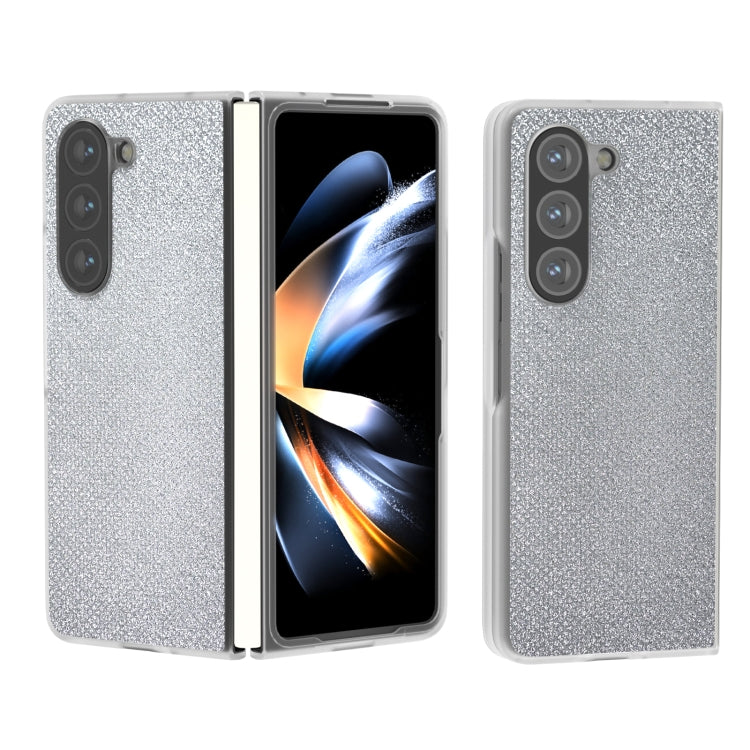 Frosted Transparent Edge Diamond Phone Case, For Samsung Galaxy Z Fold6 5G, For Samsung Galaxy Z Fold5