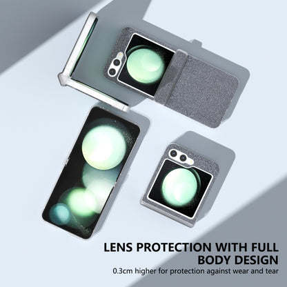 Three Parts Frosted Transparent Frame Diamond Phone Case, For Samsung Galaxy Z Flip6 / Flip7 FE, For Samsung Galaxy Z Flip5