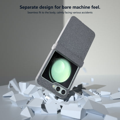 Three Parts Frosted Transparent Frame Diamond Phone Case, For Samsung Galaxy Z Flip6 / Flip7 FE, For Samsung Galaxy Z Flip5