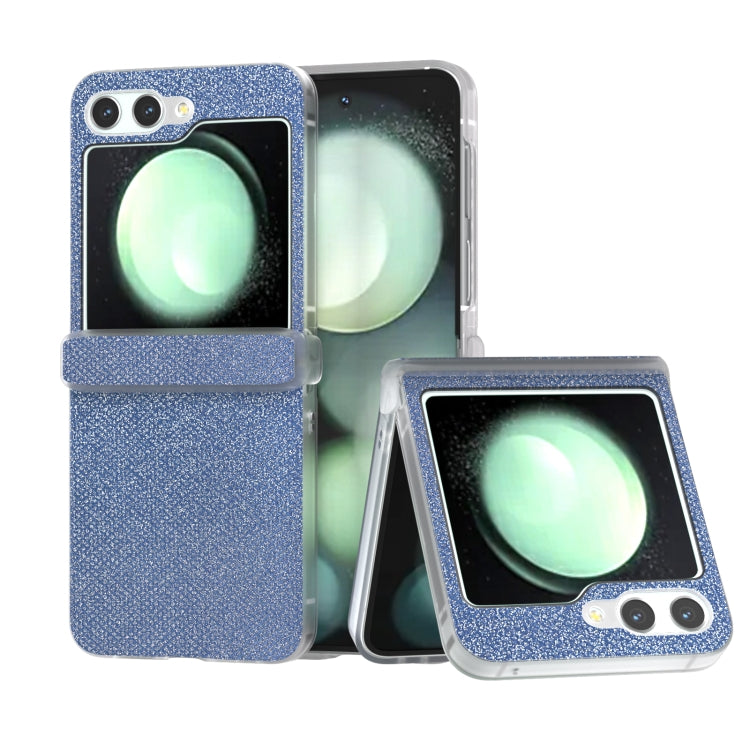 Three Parts Frosted Transparent Frame Diamond Phone Case, For Samsung Galaxy Z Flip6 / Flip7 FE, For Samsung Galaxy Z Flip5