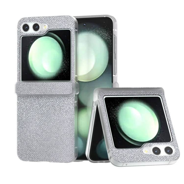 Three Parts Frosted Transparent Frame Diamond Phone Case, For Samsung Galaxy Z Flip6 / Flip7 FE, For Samsung Galaxy Z Flip5