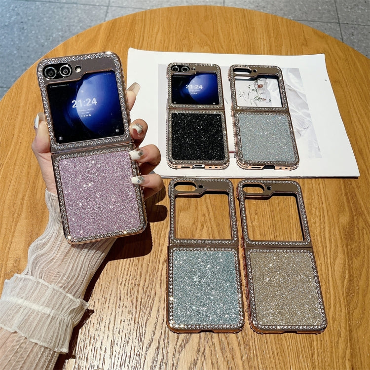 Gradient Glitter Powder Electroplated Diamond PC Full Coverage Shockproof Phone Case