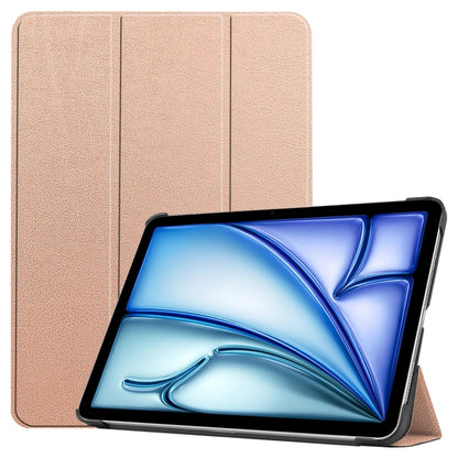 Custer Pure Color 3-Fold Holder Smart Leather Tablet Case