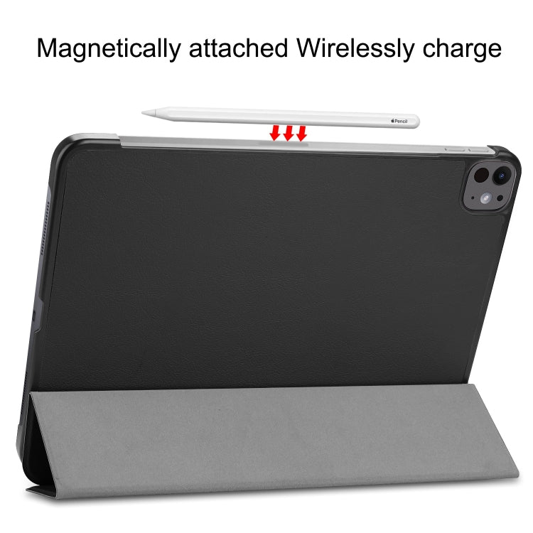 Custer Pure Color 3-Fold Holder Smart Leather Tablet Case