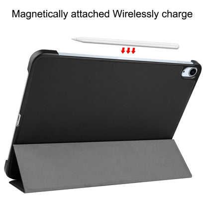 Custer Pure Color 3-Fold Holder Smart Leather Tablet Case, For iPad Air 11 2026 / 2025 / 2024