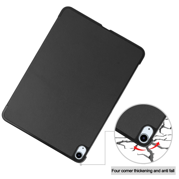 Custer Pure Color 3-Fold Holder Smart Leather Tablet Case, For iPad Air 11 2026 / 2025 / 2024