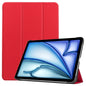 Custer Pure Color 3-Fold Holder Smart Leather Tablet Case, For iPad Air 11 2026 / 2025 / 2024
