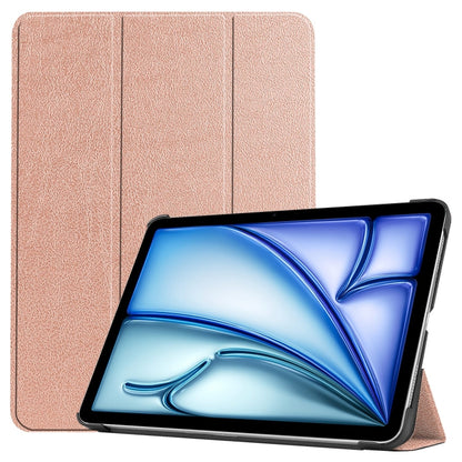 Custer Pure Color 3-Fold Holder Smart Leather Tablet Case, For iPad Air 11 2026 / 2025 / 2024