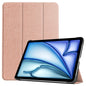 Custer Pure Color 3-Fold Holder Smart Leather Tablet Case, For iPad Air 11 2026 / 2025 / 2024