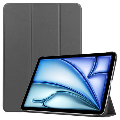 Custer Pure Color 3-Fold Holder Smart Leather Tablet Case, For iPad Air 11 2026 / 2025 / 2024