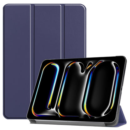 Custer Pure Color 3-Fold Holder Smart Leather Tablet Case, For iPad Pro 11 2025 / 2024