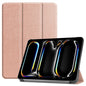 Custer Pure Color 3-Fold Holder Smart Leather Tablet Case, For iPad Pro 11 2025 / 2024