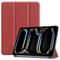 Custer Pure Color 3-Fold Holder Smart Leather Tablet Case, For iPad Pro 11 2025 / 2024