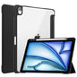 Pure Color 3-fold Clear TPU Smart Leather Tablet Case, For iPad Air 11 2026 / 2025 / 2024