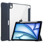Pure Color 3-fold Clear TPU Smart Leather Tablet Case, For iPad Air 11 2026 / 2025 / 2024