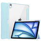 Pure Color 3-fold Clear TPU Smart Leather Tablet Case, For iPad Air 11 2026 / 2025 / 2024