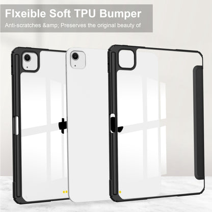 Pure Color 3-fold Clear TPU Smart Leather Tablet Case, For iPad Air 13 2026 / 2025 / 2024, For iPad Pro 13 2025 / 2024, For iPad Pro 11 2025 / 2024