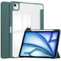 Pure Color 3-fold Clear TPU Smart Leather Tablet Case