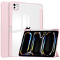Pure Color 3-fold Clear TPU Smart Leather Tablet Case