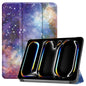 Custer Painted 3-Fold Holder Smart Leather Tablet Case, For iPad Pro 11 2025 / 2024