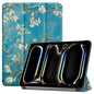 Custer Painted 3-Fold Holder Smart Leather Tablet Case, For iPad Pro 11 2025 / 2024