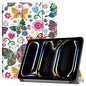 Custer Painted 3-Fold Holder Smart Leather Tablet Case, For iPad Pro 11 2025 / 2024