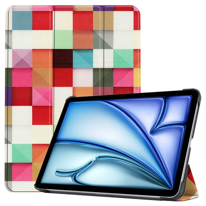 Custer Painted 3-Fold Holder Smart Leather Tablet Case, For iPad Air 11 2026 / 2025 / 2024