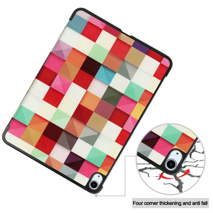 Custer Painted 3-Fold Holder Smart Leather Tablet Case, For iPad Air 11 2026 / 2025 / 2024