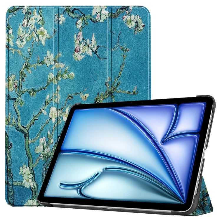 Custer Painted 3-Fold Holder Smart Leather Tablet Case, For iPad Air 11 2026 / 2025 / 2024