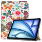 Custer Painted 3-Fold Holder Smart Leather Tablet Case, For iPad Air 11 2026 / 2025 / 2024