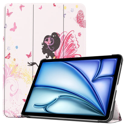 Custer Painted 3-Fold Holder Smart Leather Tablet Case, For iPad Air 11 2026 / 2025 / 2024