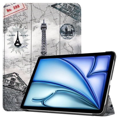 Custer Painted 3-Fold Holder Smart Leather Tablet Case, For iPad Air 11 2026 / 2025 / 2024