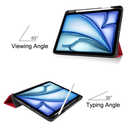 Custer TPU Pure Color 3-Fold Holder Smart Leather Tablet Case, For iPad Air 11 2024 / 2025 / 2026