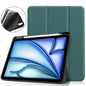 Custer TPU Pure Color 3-Fold Holder Smart Leather Tablet Case, For iPad Air 11 2024 / 2025 / 2026