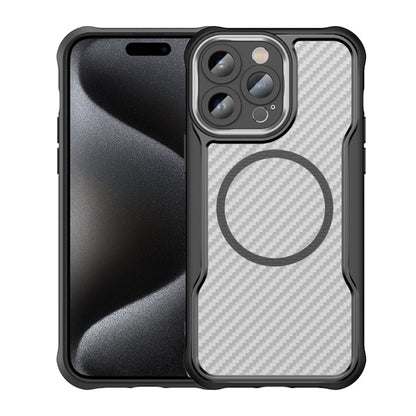 Carbon Fiber Texture MagSafe Translucent Phone Case, For iPhone 15 Pro, For iPhone 15 Plus / 14 Plus, For iPhone 15, For iPhone 14, For iPhone 14 Pro, For iPhone 14 Pro Max