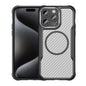 Carbon Fiber Texture MagSafe Translucent Phone Case, For iPhone 15 Pro, For iPhone 15 Plus / 14 Plus, For iPhone 15, For iPhone 14, For iPhone 14 Pro, For iPhone 14 Pro Max
