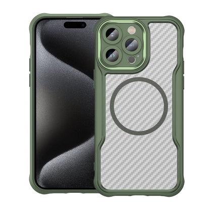 Carbon Fiber Texture MagSafe Translucent Phone Case, For iPhone 16 Pro, For iPhone 16 Plus, For iPhone 16, For iPhone 15 Pro Max, For iPhone 15 Pro, For iPhone 15 Plus / 14 Plus