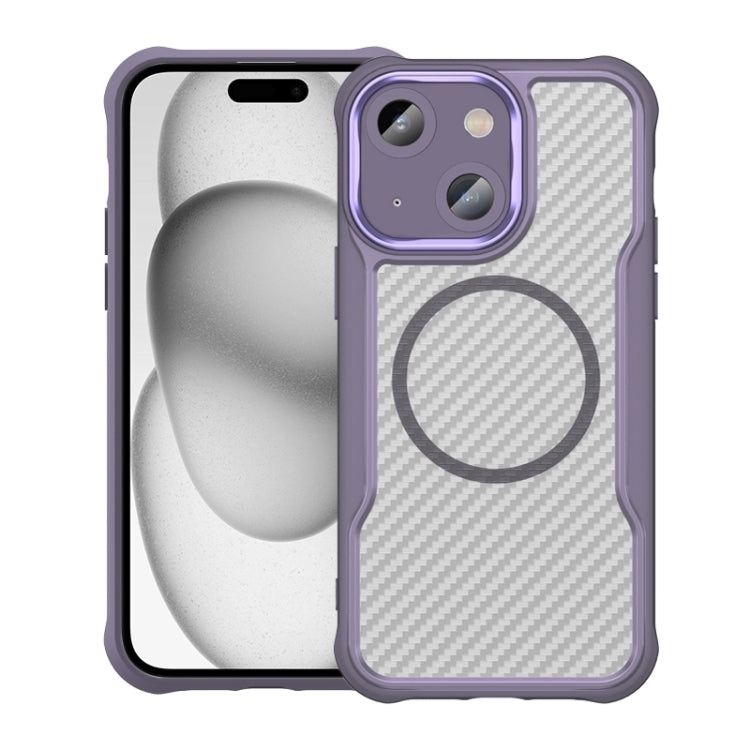 Carbon Fiber Texture MagSafe Translucent Phone Case, For iPhone 16 Pro, For iPhone 16 Plus, For iPhone 16, For iPhone 15 Pro Max, For iPhone 15 Pro, For iPhone 15 Plus / 14 Plus