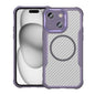 Carbon Fiber Texture MagSafe Translucent Phone Case, For iPhone 16 Pro, For iPhone 16 Plus, For iPhone 16, For iPhone 15 Pro Max, For iPhone 15 Pro, For iPhone 15 Plus / 14 Plus